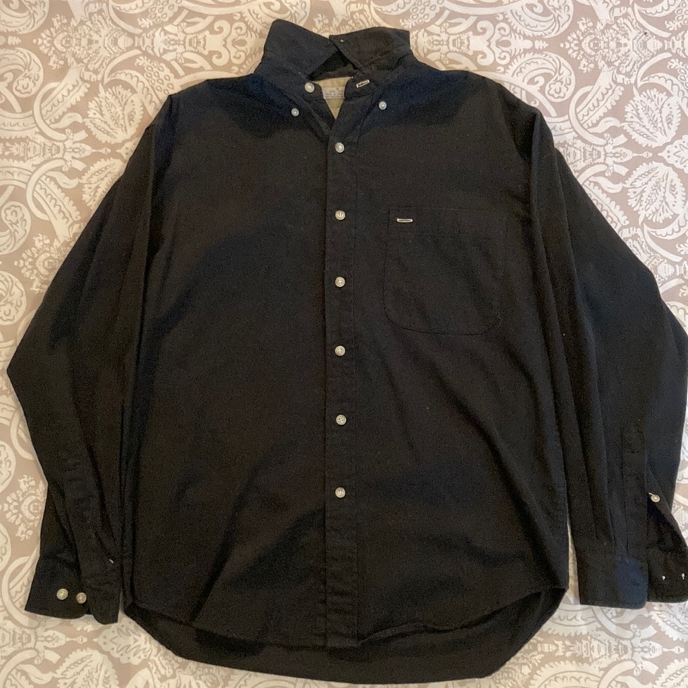 Eagle Dry Goods Co. Men’s Black Button‑Down Shirt | 100% Cotton | Size Small